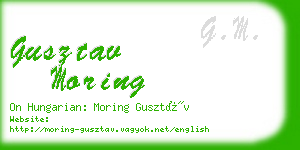 gusztav moring business card